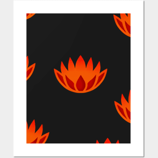 Fleur de feu Posters and Art